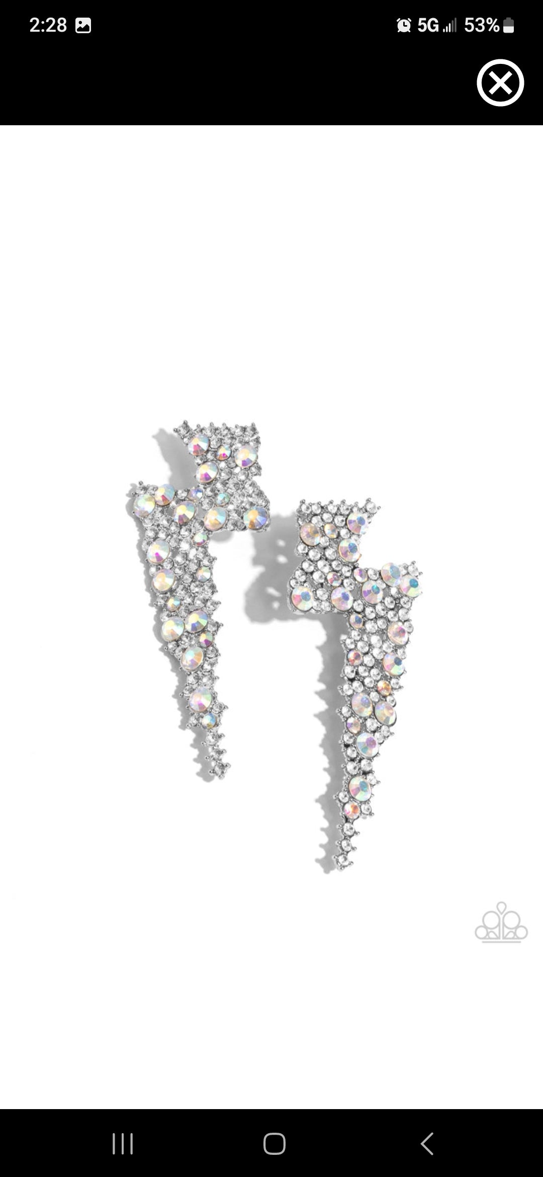 Electric white earrings