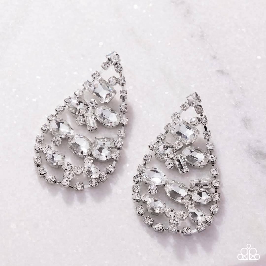 Giant glitter earrings