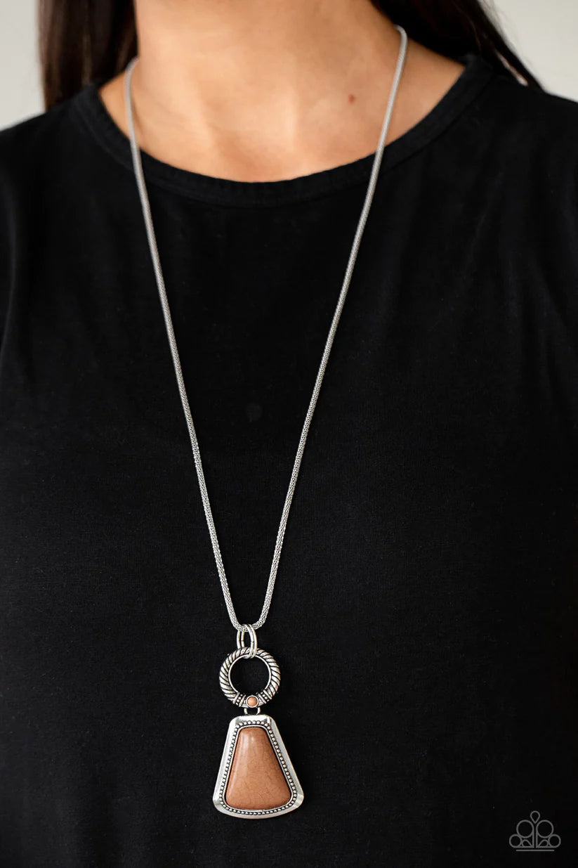 Stone prairies brown necklace