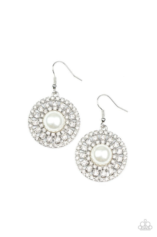 Century classic white earrings