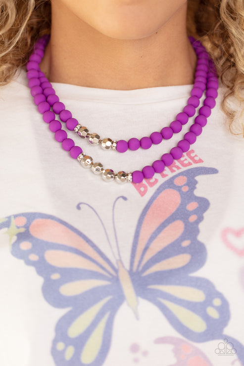 Summer splash purple necklace