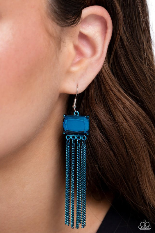 Dreaming tassels blue earrings