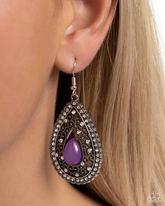 Cloud nine purple earrings
