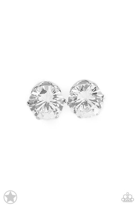 Just in timeless white earrings